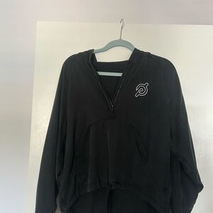Lululemon X Peloton Black Pullover Hoodie with Logo